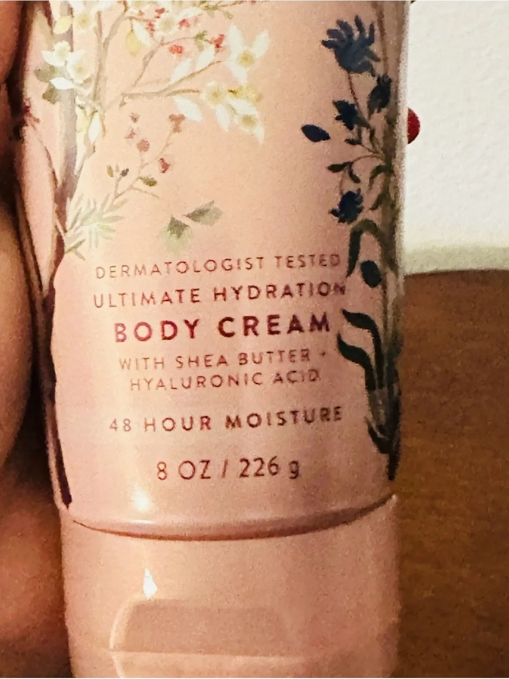 Bath & Body Works Forever Cherry Blossom Body Cream - Light Pink & Green Accents